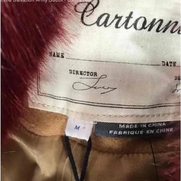 NWT CARTONNIER Anthropologie Sienna Collared Wool Blend Beige Long Coat Medium - Picture 13 of 16